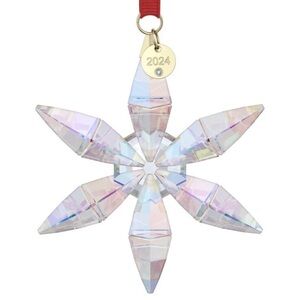 NIB Swarovski Exclusive 2024 Limited Ed  Snowflake AB Crystal Ornament #5702378